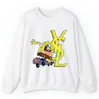 Yves Saint Laurent Logo Luxury SpongeBob Crewneck Sweatshirt CSTB0703