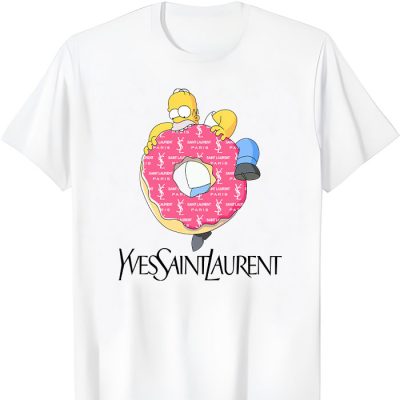 Yves Saint Laurent Logo Luxury Thomer Simpson Unisex T-Shirt TTB2643