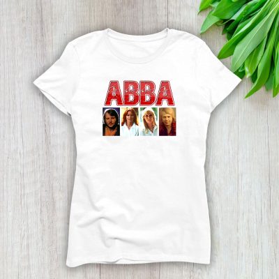 Abba Band 1979 Tour Gift For Fan 70s Abba Concert Lady T-Shirt Cotton Tee TLT6404