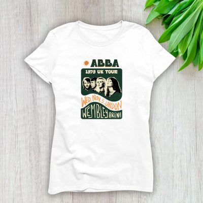 Abba Band 1979 Tour Gift For Fan 70s Abba Concert Lady T-Shirt Cotton Tee TLT6409