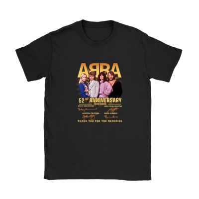 Abba Music Band 48th Anniversary Signature Members Unisex T-Shirt Cotton Tee TAT6412