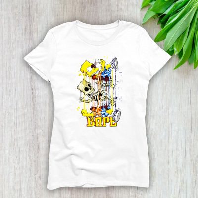 Bart Simpson Bape Brand Lady Shirt Women Tee TLT5298