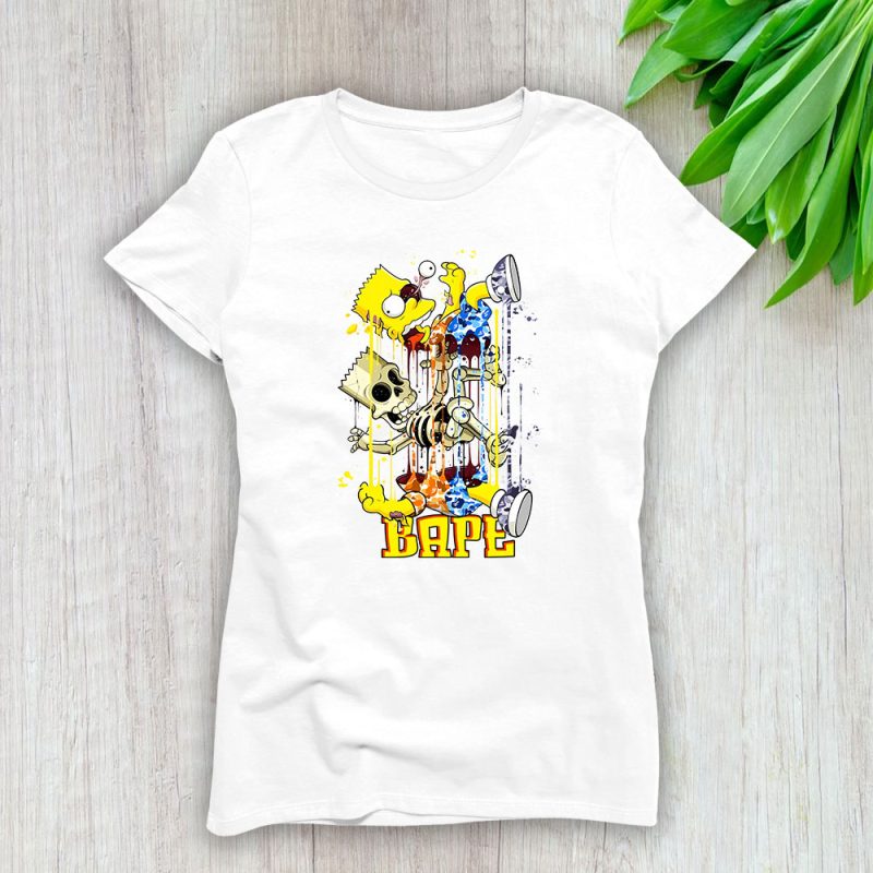 Bart Simpson Bape Brand Lady Shirt Women Tee TLT5298