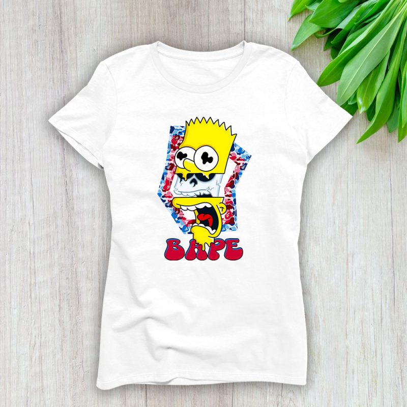 Bart Simpson Bape Brand Lady Shirt Women Tee TLT5299