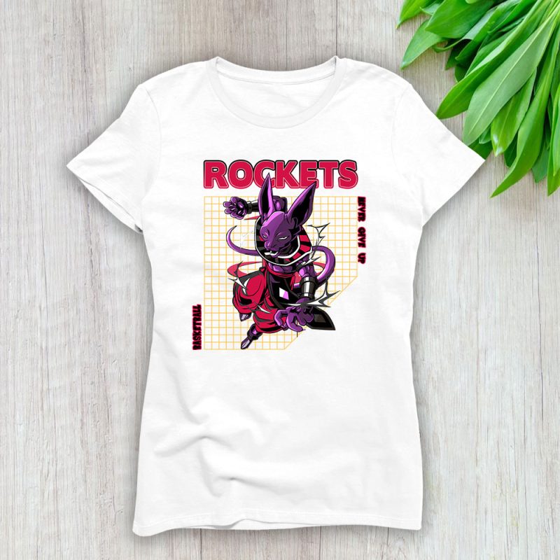 Beerus X Dragon Ball X Houston Rockets Team X NBA X Basketball Lady Shirt Women Tee TLT5938