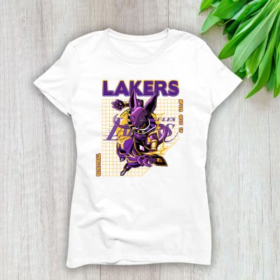 Beerus X Dragon Ball X Los Angeles Lakers Team X NBA X Basketball Lady Shirt Women Tee TLT5939