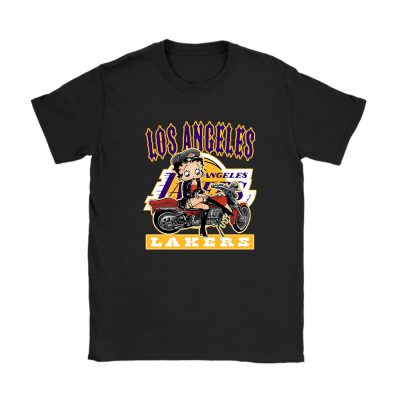 Betty Boop X Los Angeles Lakers Team X NBA X Basketball Unisex T-Shirt Cotton Tee TAT6705