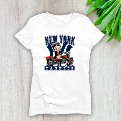 Betty Boop X New York Yankees Team X MLB X Baseball Fans Lady T-Shirt Women Tee TLT6690