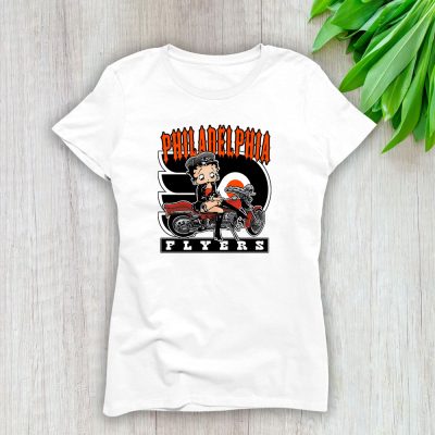 Betty Boop X Philadelphia Flyers Team X NHL X Hockey Fan Lady T-Shirt Women Tee TLT6732