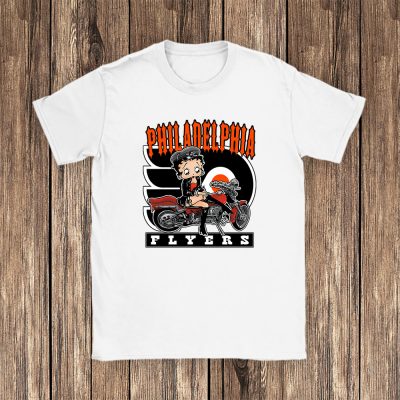 Betty Boop X Philadelphia Flyers Team X NHL X Hockey Fan Unisex T-Shirt Cotton Tee TAT6732