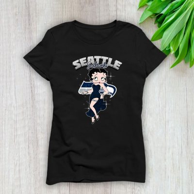 Betty Boop X Seattle Seahawks Team X NFL X American Football Lady Shirt Women Tee TLT5602
