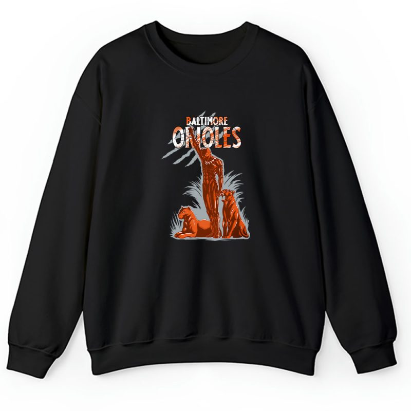 Black Panther MLB Baltimore Orioles Unisex Sweatshirt TAS6944