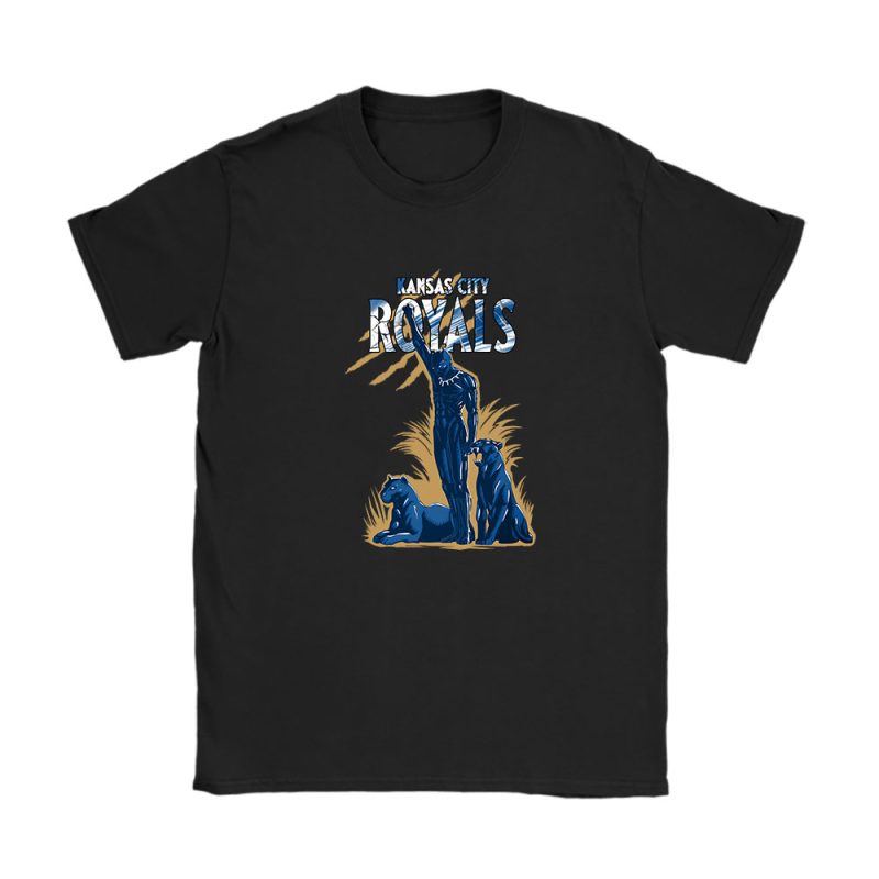 Black Panther MLB Kansas City Royals Unisex T-Shirt Cotton Tee TAT6965