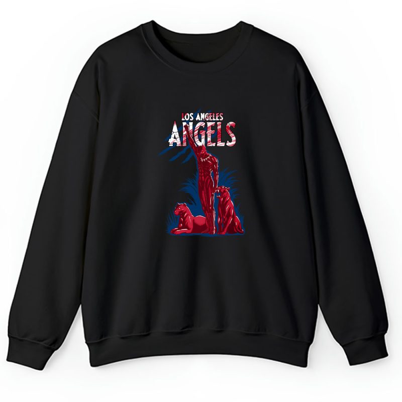 Black Panther MLB Los Angeles Angels Unisex Sweatshirt TAS6966