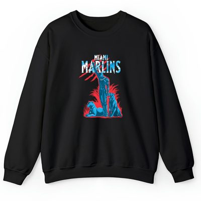 Black Panther MLB Miami Marlins Unisex Sweatshirt TAS6973