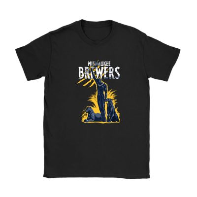 Black Panther MLB Milwaukee Brewers Unisex T-Shirt Cotton Tee TAT6971