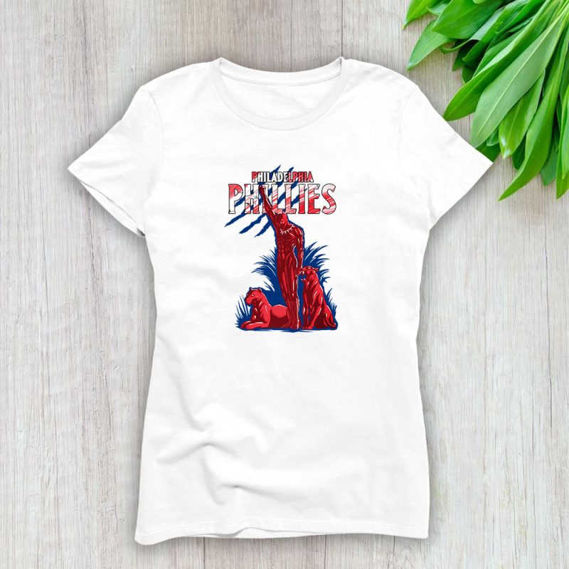 Black Panther MLB Philadelphia Phillies Lady T-Shirt Women Tee TLT6985