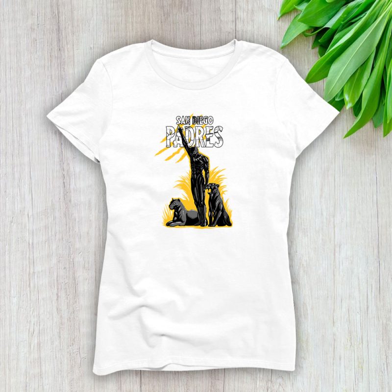 Black Panther MLB San Diego Padres Lady T-Shirt Women Tee TLT6991