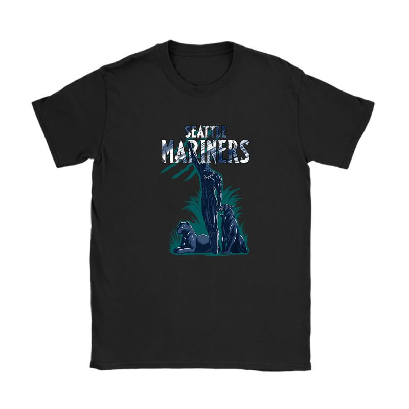 Black Panther MLB Seattle Mariners Unisex T-Shirt Cotton Tee TAT6990