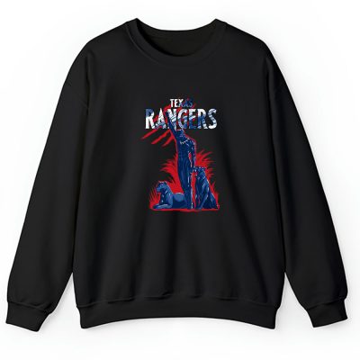 Black Panther MLB Texas Rangers Unisex Sweatshirt TAS6996