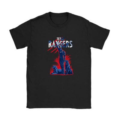 Black Panther MLB Texas Rangers Unisex T-Shirt Cotton Tee TAT6996