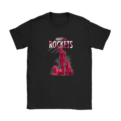 Black Panther NBA Houston Rockets Unisex T-Shirt Cotton Tee TAT8038