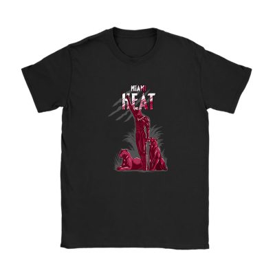 Black Panther NBA Miami Heat Unisex T-Shirt Cotton Tee TAT8068