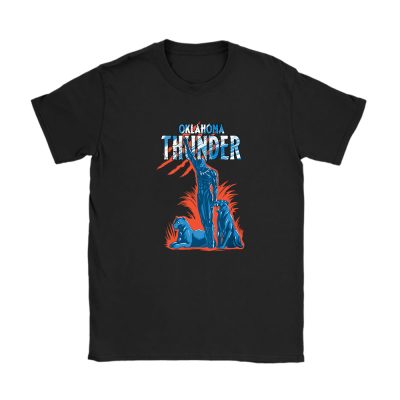 Black Panther NBA Oklahoma City Thunder Unisex T-Shirt Cotton Tee TAT8100