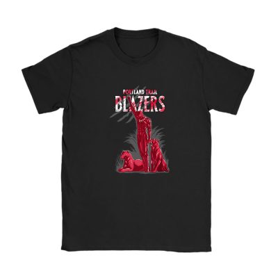 Black Panther NBA Portland Trail Blazers Unisex T-Shirt Cotton Tee TAT8102