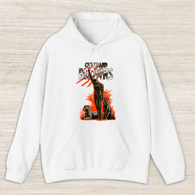 Black Panther NFL Cleveland Browns Unisex Hoodie TAH7000