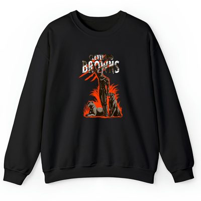 Black Panther NFL Cleveland Browns Unisex Sweatshirt TAS7000