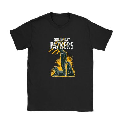 Black Panther NFL Green Bay Packers Unisex T-Shirt Cotton Tee TAT6959