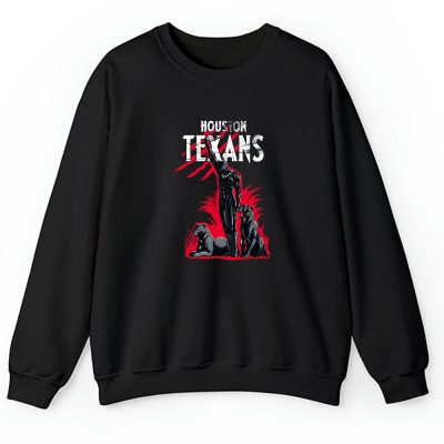 Black Panther NFL Houston Texans Unisex Sweatshirt TAS6961