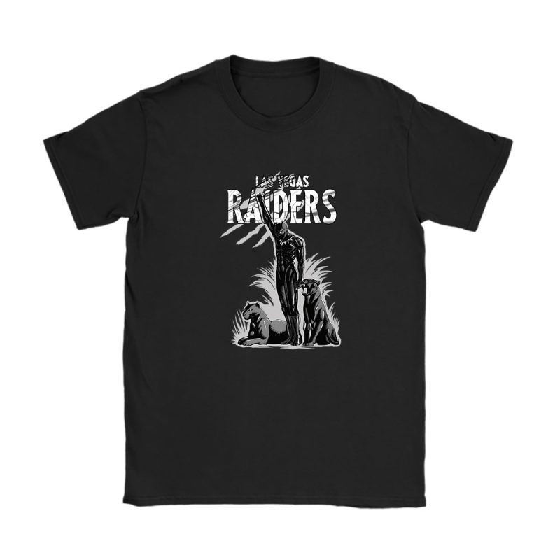 Black Panther NFL Las Vegas Raiders Unisex T-Shirt Cotton Tee TAT6970