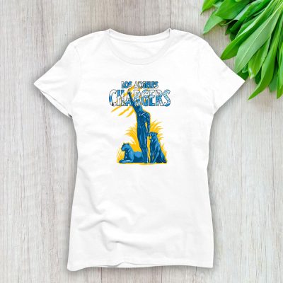 Black Panther NFL Los Angeles Chargers Lady T-Shirt Women Tee TLT6968