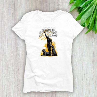 Black Panther NFL Pittsburgh Steelers Lady T-Shirt Women Tee TLT6986