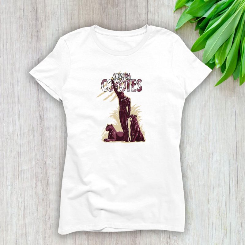 Black Panther NHL Arizona Coyotes Lady T-Shirt Women Tee LTL7974