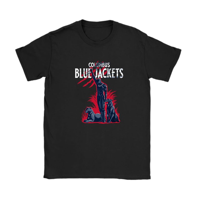 Black Panther NHL Columbus Blue Jackets Unisex T-Shirt Cotton Tee TAT8010