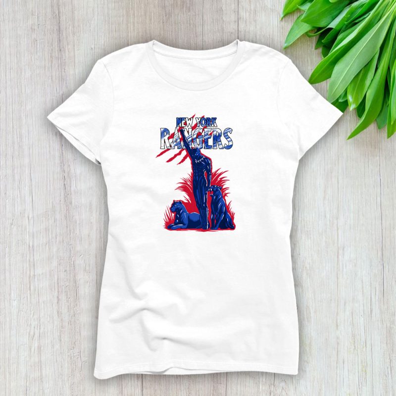 Black Panther NHL New York Rangers Lady T-Shirt Women Tee LTL8091