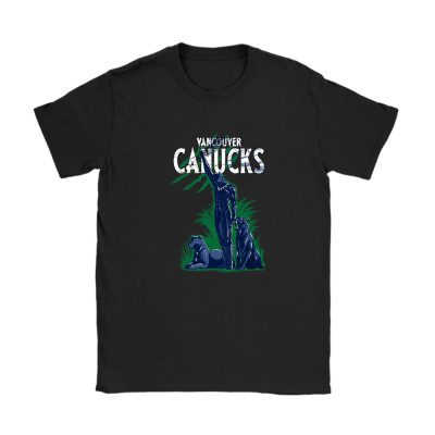 Black Panther NHL Vancouver Canucks Unisex T-Shirt Cotton Tee TAT8145