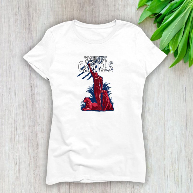 Black Panther NHL Washington Capitals Lady T-Shirt Women Tee LTL8148