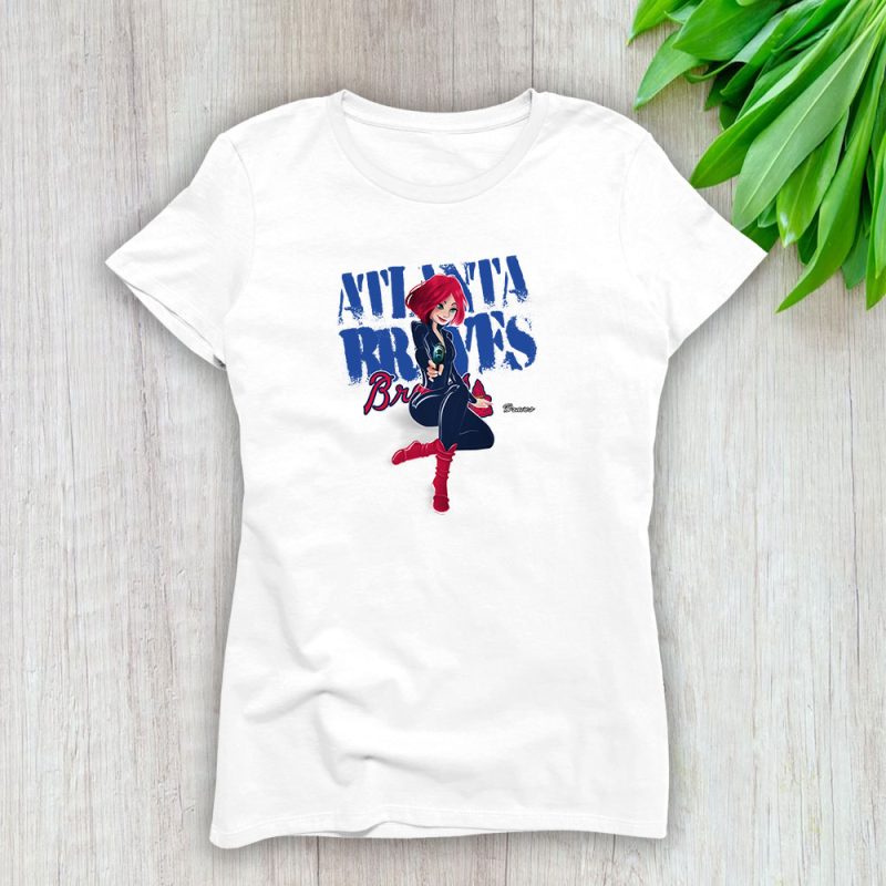 Black Widow MLB Atlanta Braves Lady T-Shirt Women Tee LTL7971