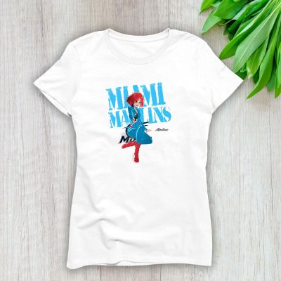 Black Widow MLB Miami Marlins Lady T-Shirt Women Tee LTL8069