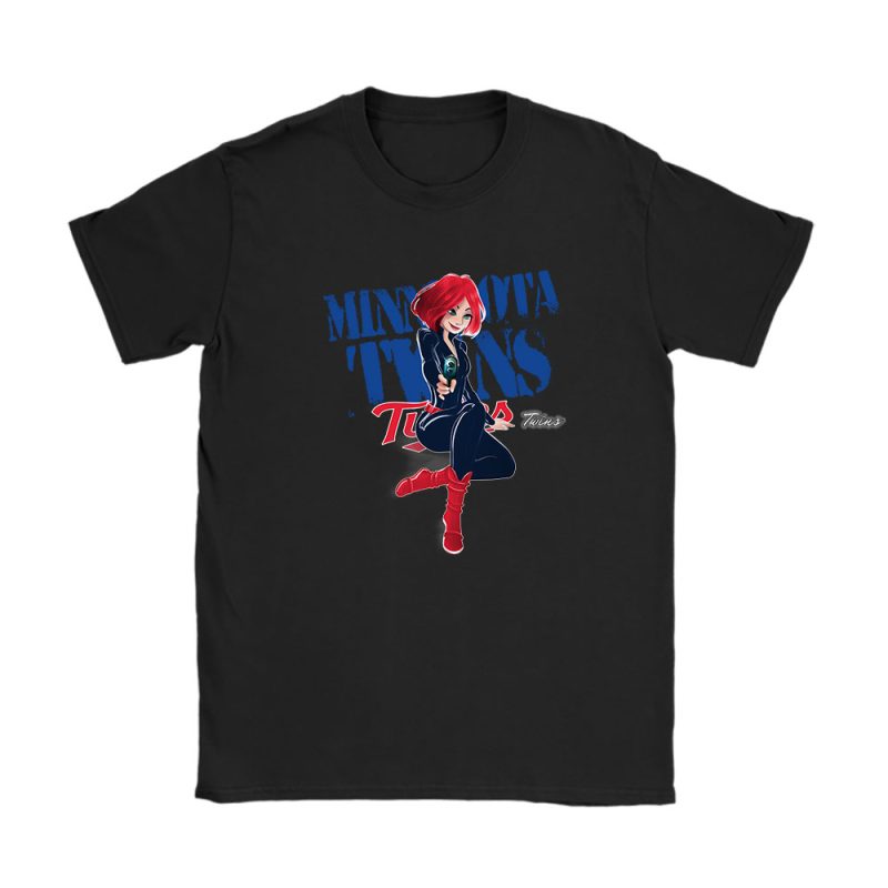 Black Widow MLB Minnesota Twins Unisex T-Shirt Cotton Tee TAT8070