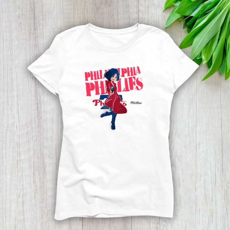 Black Widow MLB Philadelphia Phillies Lady T-Shirt Women Tee LTL8107