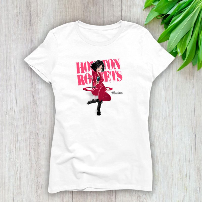 Black Widow NBA Houston Rockets Lady T-Shirt Women Tee LTL8037