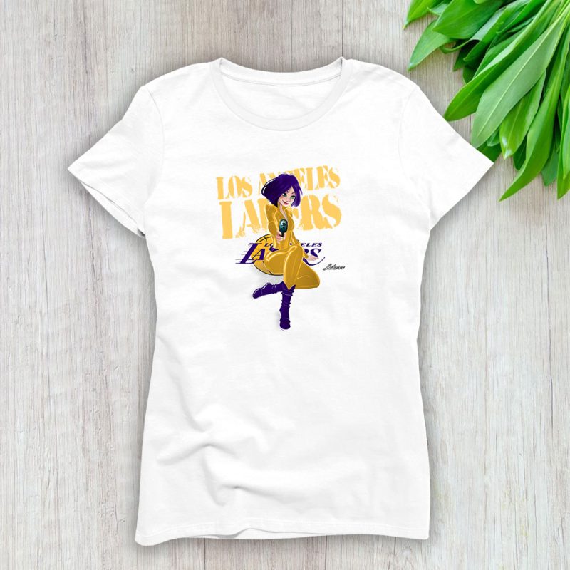 Black Widow NBA Los Angeles Lakers Lady T-Shirt Women Tee LTL8056