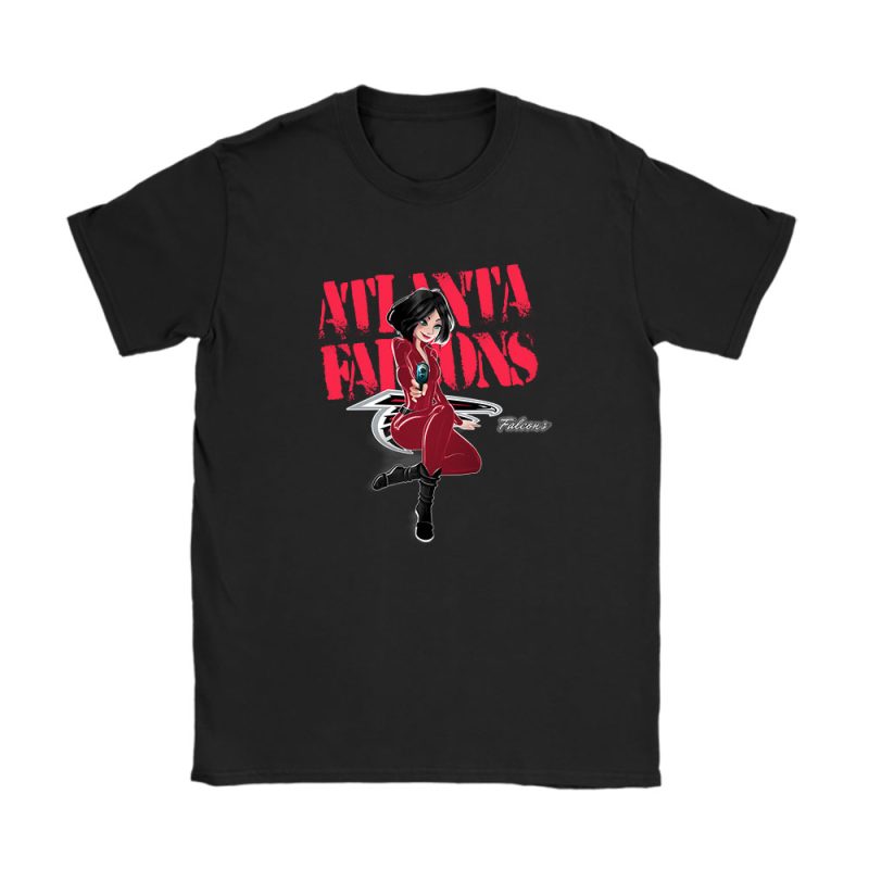 Black Widow NFL Atlanta Falcons Unisex T-Shirt Cotton Tee TAT7978