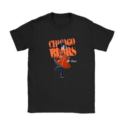 Black Widow NFL Chicago Bears Unisex T-Shirt Cotton Tee TAT7995