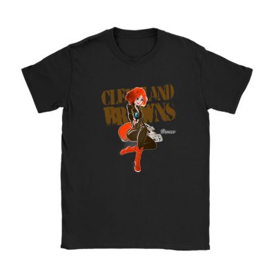 Black Widow NFL Cleveland Browns Unisex T-Shirt Cotton Tee TAT8011